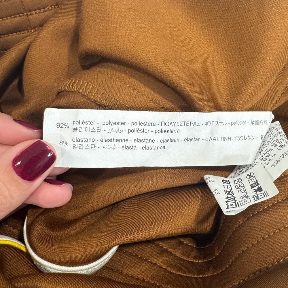 Zara Retro Sporty Gilet shorts only  Copenhagen 1987 Brown Size Large. - Picture 5 of 9